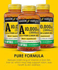 Mason Natural Vitamin A 3000 Mcg (10000 Iu) From Fish Liver Oil Supports Vision & Immune Health 100 Softgels Pack Of 3