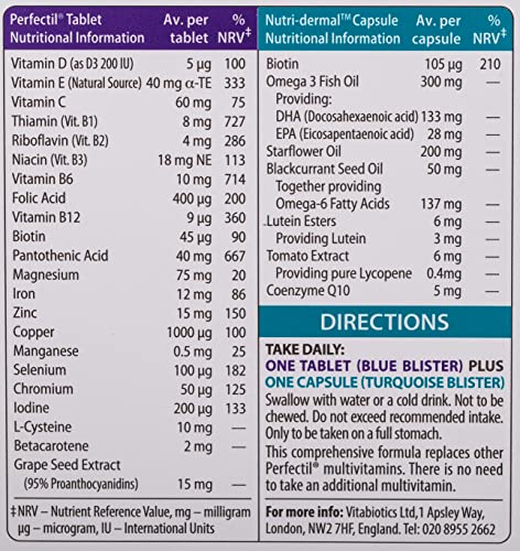 Perfectil By Vitabiotics Plus Skin Extra Support Tablets and Capsules X 28