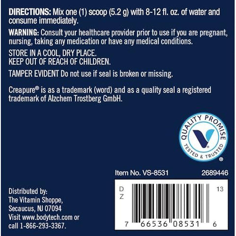 Bodytech Elite German Creatine With Creapure A For Enhanced Strength Size And Power (11.01 Oz./60 Servings)