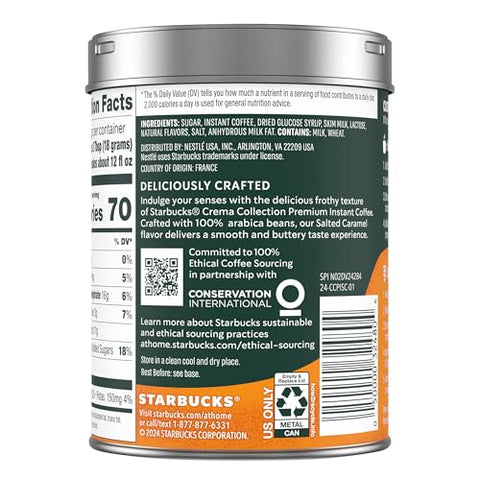 Starbucks Crema Collection Salted Caramel Instant Coffee, 3 Tins 7.12 oz