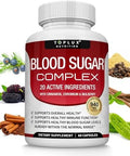 Toplux Blood Sugar Complex Supplement Supports Healthy Blood Sugar Levels Already Within Normal Range All Natural With Cinnamon Bitter Melon Chromium Mulberry Alpha Lipoic Acid Nongmo 60 Capsules