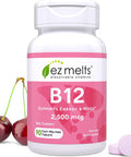 Ez Melts B12 Sublingual Vitamin 2,500 Mcg, Methylcobalamin, Sugar-Free, 3-Month Supply