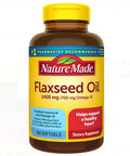 Nature Made Organic Flaxseed Oil 1400 Mg 700Mg Omega 3 100 Liquid Softgels 3 Pack