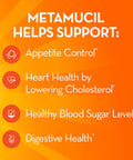 Metamucil, Daily Psyllium Husk Powder Supplement, Sugar-Free Powder, 4-In-1 Fiber For Digestive Health, Orange Flavored Drink, 180 Teaspoons