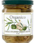 Organico Organic Garlic Stuffed Olives 190g