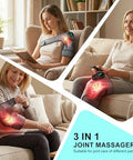 Galax Pro Knee Electric Massager With Heat Cordless Heated Knee Massage For Pain Relief With 3 Heating Levels 6 Vibration Modes Led Screen & Adjustable Strap