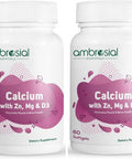 Ambrosial Ambrosial Cal with Zn Mg & D3 60 Softgels (Pack of 2-120 Softgels)