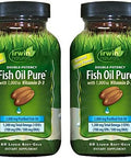Irwin Naturals Doublepotency Fish Oil Pure 60 Liquid Softgels Pack Of 22000 Mg Purified Fish Oil With Vitamin D360 Total Servings