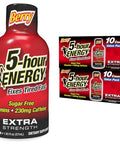 5Hour Energy Extra Strength Berry Energy Shot 1.93Oz 20Pack " Sugar Caffeine Energy Booster With Bvitamins & Amino Acids " Zero Calorie