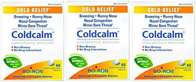 Boiron Coldcalm 60 Tablets Homeopathic Medicine For Cold Relief Pack Of 3