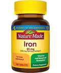 Nature Made Iron 65 Mg (325 Mg Ferrous Sulfate) Tablets Dietary Supplement For Red Blood Cell Support 180 Tablets