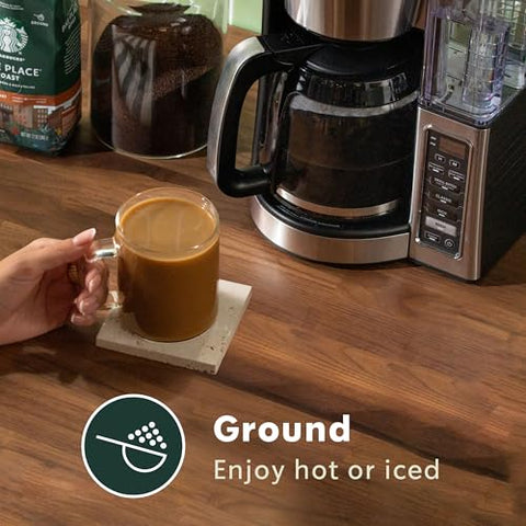 Starbucks Ground Coffee, Medium Roast Hot or Iced Coffee, Pike Place Roast, 18 oz