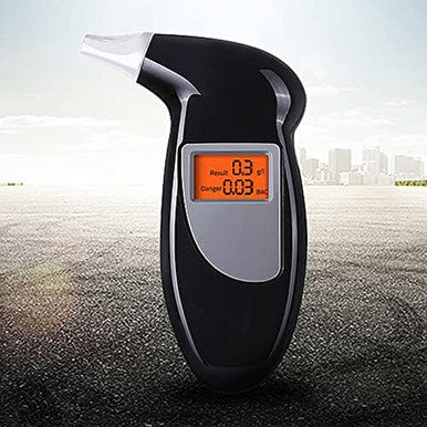 Tyenaza Breath Alcohol Tester Black Portable Sensitive High Accuracy Air Blowing Alcohol Tester With 5 Mouthpieces For Personal & Professional Use