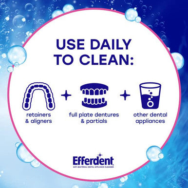 Efferdent Denture Cleanser Tablets, Complete Clean, Cleanser for Retainer and Dental Appliances, 44 Count