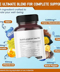 Nad+ Resveratrol 6,000Mg Quercetin 2000Mg Fisetin Black Pepper Healthy Aging Support Energy Levels Support 120-Day Supply Made In The Usa