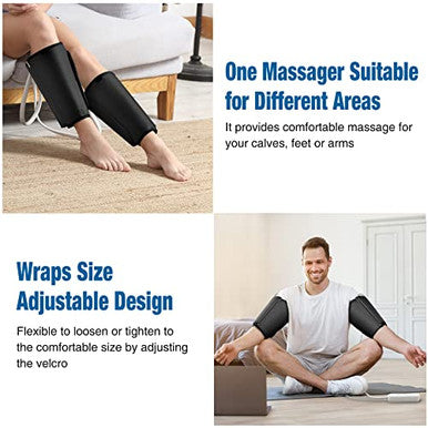 Fit King Air Compression Leg Massager Sequential Compression Device With 2 Modes & 3 Intensities Calf Massager With Adjustable Velcro Design Fsa-Hsa