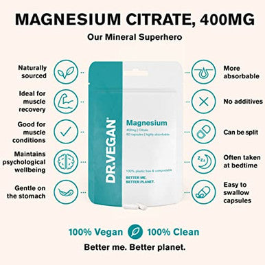 Dr Vegan Magnesium 400mg Capsules60s