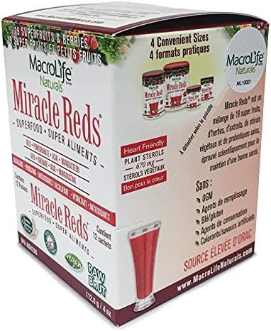 Macrolife Naturals Macro Greens & Miracle Reds Immunity Bundle - Superfood Antioxidant - Herbal Fruits & Berries Probiotic Immunity Non-Gmo Vegan Gluten- Dairy- - 24 Packet Servings
