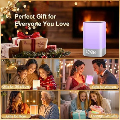 Biseoamz Sound Machine With 32 Soothing Sounds Alarm Clock White Noise Machine Night Light Bluetooth Speaker App Control Timer Alarm Clock For Bedroom Kids Birthday s For Women Teen Girls Boys Mom