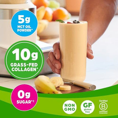 Orgain Keto Collagen Protein Powder Vanilla 10G Grass Fed Hydrolyzed Collagen Peptides For Women & Men Type I & Iii 5G Mct Oil Hair Skin Nail & Joint Support Nongmo Gluten 0.88Lb