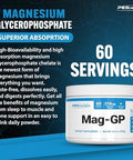 PEScience MagGP Magnesium Glycerophosphate Chelate Powder 60 Servings High Absorption Improved Sleep Calming Stress Relief and Cramp Support for Men and Women