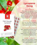Healthspan Lycopene 15mg (2 Months Supply) | Natural Source Lycopene with Vitamin E | Rich in Tomato Phytonutrients | Non-GMO Tomatoes | Vegan
