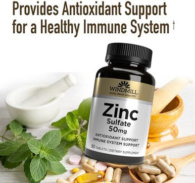 Windmill Zinc Sulfate Tablets, 90 Count