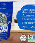 Celtic Sea Salt Light Grey Resealable Bags Additive Delicious Sea Salt Perfect for Cooking Baking and More Gluten Non GMO Verified her and Paleo Friendly 16 Ounce (Pack of 2)