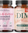 Smnutrition Women'S Dim Supplement & Myoinositol & Dchiro Inositol Hormone Balance Bundle With 40:1 Ratio (30 Servings) And 250Mg Dim Supplement For Women Complex (60 Servings)