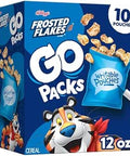 Kellogg's Frosted Flakes Go Packs Cereal, Kids Snacks, Lunch Snacks, Original, 12oz Box (10 Pouches)