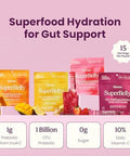 Blume Superbelly Gut Health & Hydration Drink Mix â€“ Variety Pack (Strawberry Hibiscus AÃ§aÃ­ Pomegranate Mango Passion Fruit Lemon Ginger) â€“ Probiotics Acv Vitamin C â€“ 60 Packets