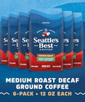 Seattle's Best Coffee Decaf Portside Blend Medium Roast Ground Coffee | 12 Ounce Bags (Pack of 6)