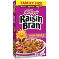 Kellogg Raisin Bran Breakfast Cereal, High Fiber, 28g Whole Grain, Family Size, 22.1 oz