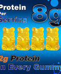 Duwhot Whey Protein Gummies Sugar Free Low Calorie 8G Protein Per Serving Easy To Take Snacks For Men & Women Lemon Flavor 1 Month Supply 120 Chews