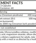 Futurebiotics Cinnamon Plus Chromium Picolinate Supplement High Potency Chromium Nongmo 120 Vegetarian Capsules