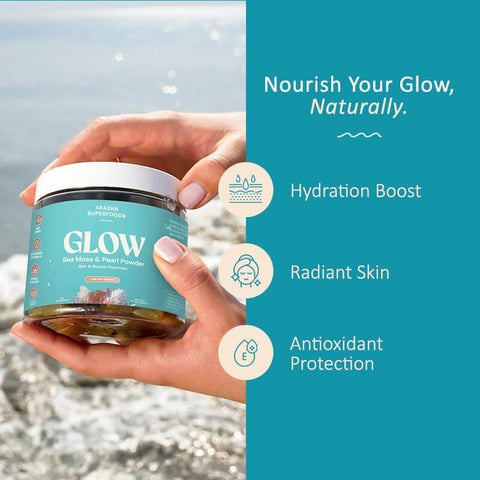 A Superfoods Sea Moss Glow Gummies Hair Skin & Nails Vitamins With Seamoss Pearl Powder Vitamin E Aloe Vera Liposomal Vitamin C And Irish Sea Moss Gummies For Women & Men 60 Count