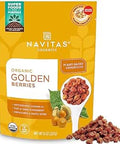 Navitas Organics GoldenberriesÃ¢â‚¬â€œ For Healthy Snacks, Topping, Baking & More Ã¢â‚¬â€œ Dried Fruit Ã¢â‚¬â€œ No Added Sugar & Sulfite Free Ã¢â‚¬â€œ USDA Organic, Non GMO, Kosher, Gluten Free, Vegan (8oz. Bag, 8 Servings)