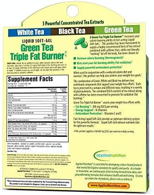 Applied Nutrition Green Tea Triple Fat Burner 30 Liquid Softgels (Pack Of 3)