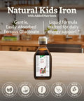 Floradix Iron Kids - Liquid Iron & Vitamin Formula - Children'S Supplement With C & B Vitamins - Vegan - Raspberry-Vanilla Flavor 8.5 Fl Oz