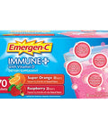Emergen-C Immune System Support Dietary Supplement Drink Mix With Vitamin D 1000Mg Vitamin C - 70 Packets (30 - Raspberry Flavor 40 - Super Orange Flavor)