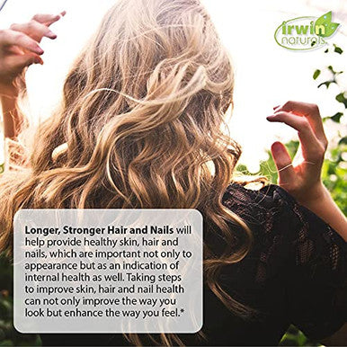 Irwin Naturals Longer Stronger Hair And Nails Promotes Vibrant Shine Texture & Strength - 60 Liquid Softgels (Pack Of 2)
