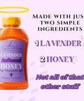 Lavender Honey - Infused Honey with Real Lavender - Clean Simple Syrup for Coffee, Tea, Matcha - 16 oz