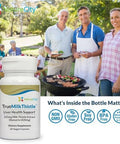 Truemilkthistle Milk Thistle Supplement 525Mg Milk Thistle (80% Silymarin) Containing 420Mg Of Silymarin Antioxidant Support Liver Support Supplement 60 Veggie Capsules