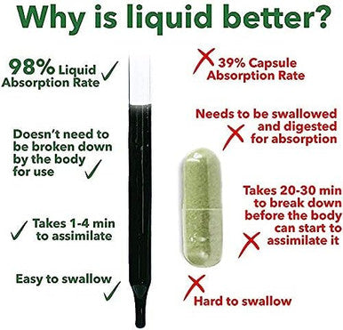 Liquid Chlorophyll Drops for Water, Vegan & Non-GMO, Energy Booster, Concentrate Liquid Drips