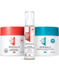 DERMA-E Vitamin E 12,000 IU Cream 4 oz + Anti-Wrinkle Renewal Skin Cream, 4 Oz + Anti-Aging Regenerative Serum 2 fl oz