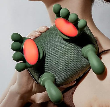 Kithouse Neck Massager With Heat Shiatsu Neck And Back Massager With 4D Kneading For Shoulder And Cervical Pain Relax Muscle Tension Portable And Rechargeable For Home Or Office Green