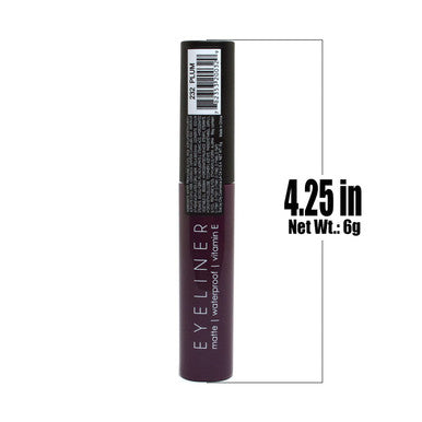 Italia Deluxe Makeup 1 Classic Liquid Eyeliner 232 Matte Plum Eye Liner Vitamin E ZipBag