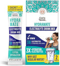 Gurunanda Hydramate Hydration Support Drink Mix Electrolyte Powder Packets For Dehydration Exercise & Energy No Added Sweeteners Nongmo Natural Lemon Lime Flavor 12 Count (0.56 Oz Each)