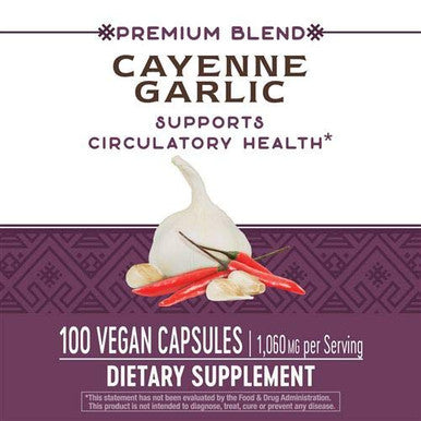 Nature's Way Cayenne Garlic, 40,000 HU Potency, 100 Vcaps (Packaging May Vary)