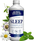 Buried Treasure Sleep Complete Promotes Restful Sleep With Chamomile Passion Flower Lemon Balm Melatonin Herbal Whole Food Complex 16 Oz